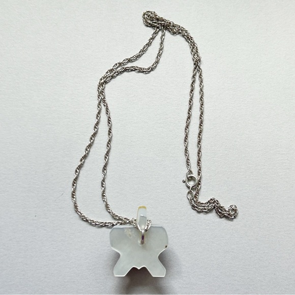 Vintage Southwestern Mother of Pearl Lapis Onyx Turtle Sterling Silver Necklace - Picture 8 of 9